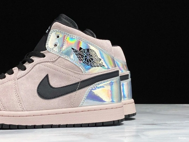 Bmlin shoes (W) Powder Jordan Air 1 Iridescent BQ6472-602 Mid Dirty 0627